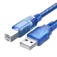 Cabo USB A/B 0,5m (50cm) Azul