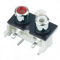 Jack RCA Horizontal - 2 saidas (VM e BCO) PCI 90º